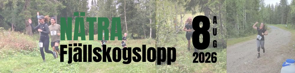 Banner för Nätra Fjällskogslopp