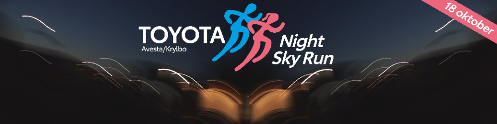Banner för Toyota Night Sky Run 2023