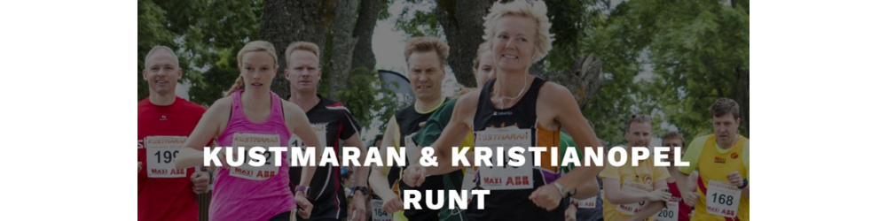 Banner för Kustmaran och Kristianopel Runt 2026