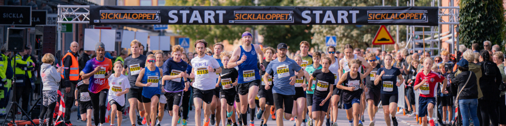 Banner för Sicklaloppet